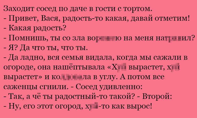 Анекдот про счастливого соседа