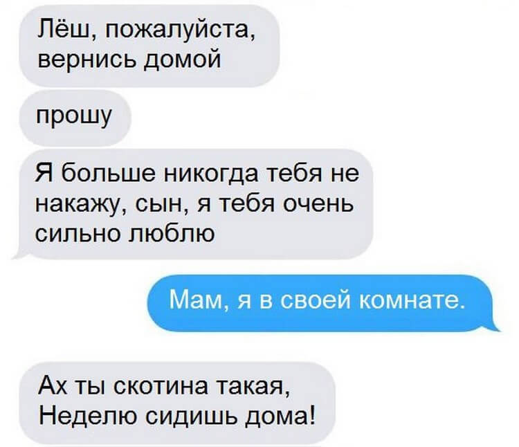 Уморительная переписка мамы с сыном