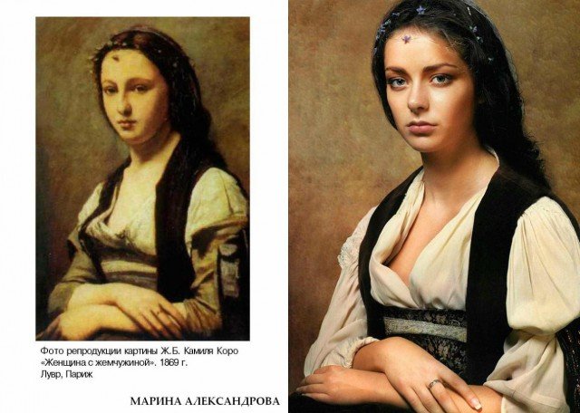 Фотограф делает фотографии по мотивам известных картин и это выглядит очень похоже