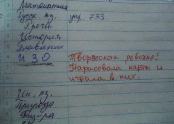 Будни учителей: 15 записей в школьных дневниках!