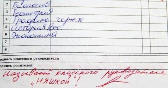 Будни учителей: 15 записей в школьных дневниках!