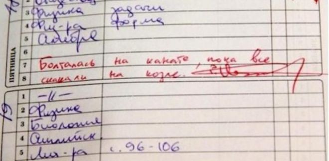 Будни учителей: 15 записей в школьных дневниках!