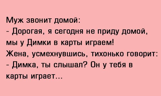 Смешной анекдот про разговор мужа и жены