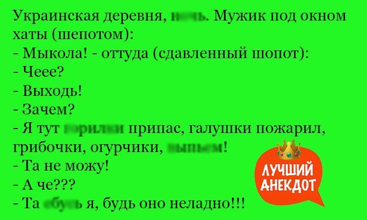 Анекдот про случай в деревне