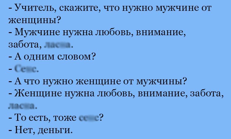 Анекдот про одно слово