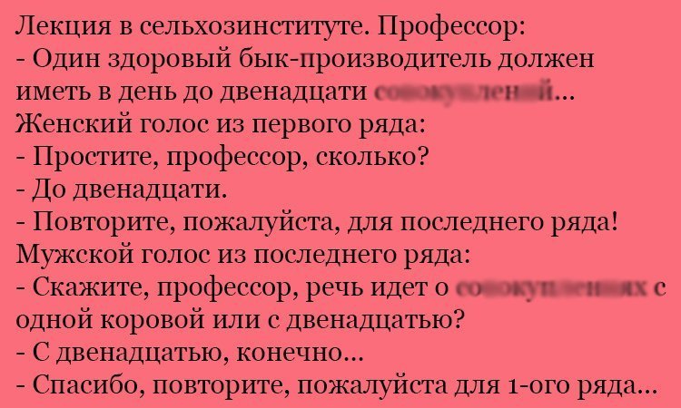Анекдот про количество