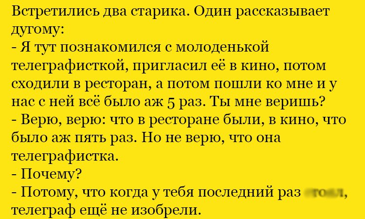 Анекдот про телеграфистку