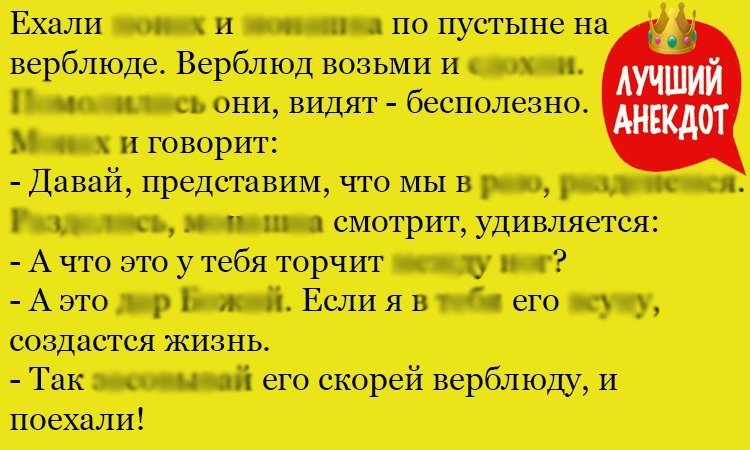 Анекдот про верблюда и ситуацию