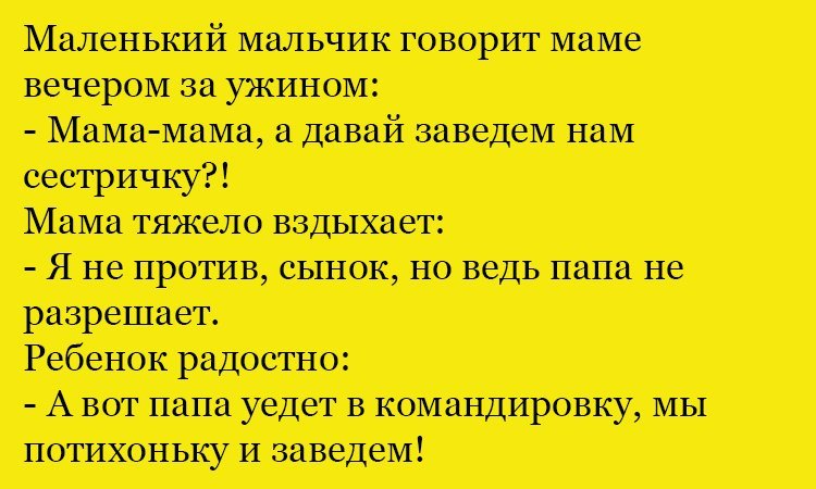 Анекдот про сестричку