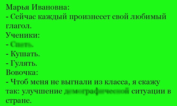 Анекдот про любимый глагол