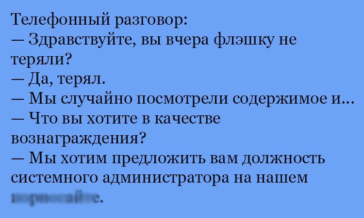 Анекдот про флэшку