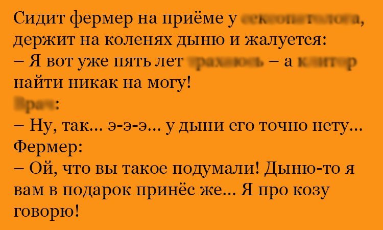 Анекдот про дыню