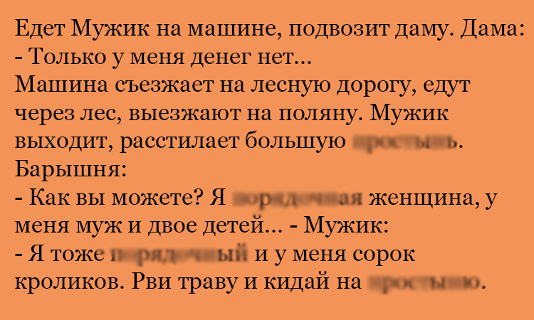 Анекдот про даму и машину