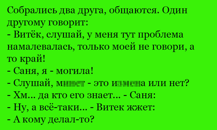 Анекдот про Санину проблему