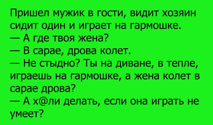 Анекдот про мужика и гармошку
