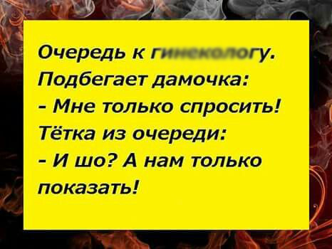 Анекдот про очередь к гинекологу