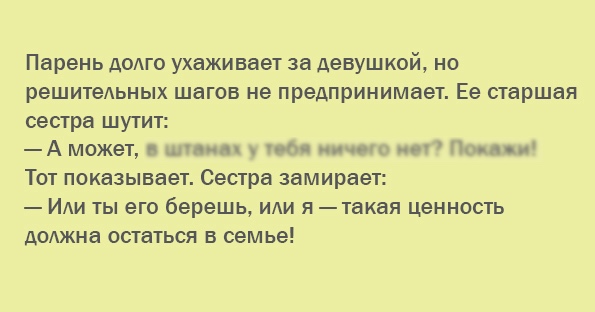 Анекдот про ухаживания парня