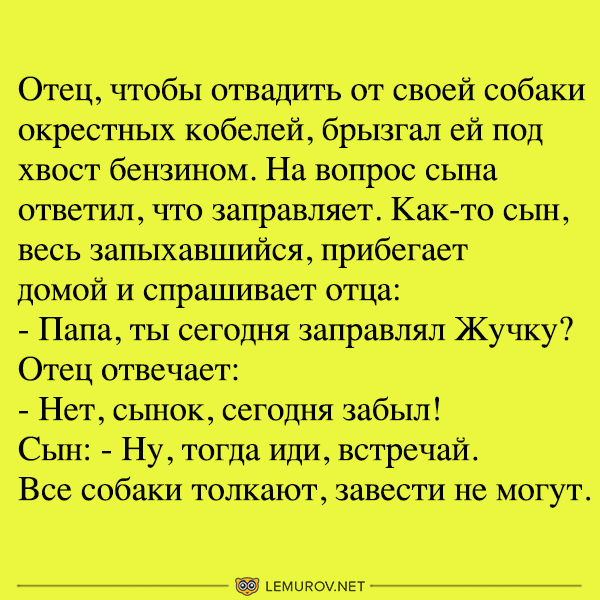 Анекдот про заправку