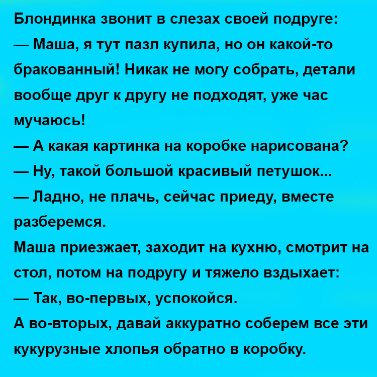 Анекдот про пазл