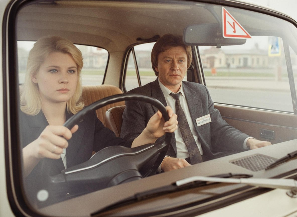 Анекдот про блондинку на экзамене в автошколе