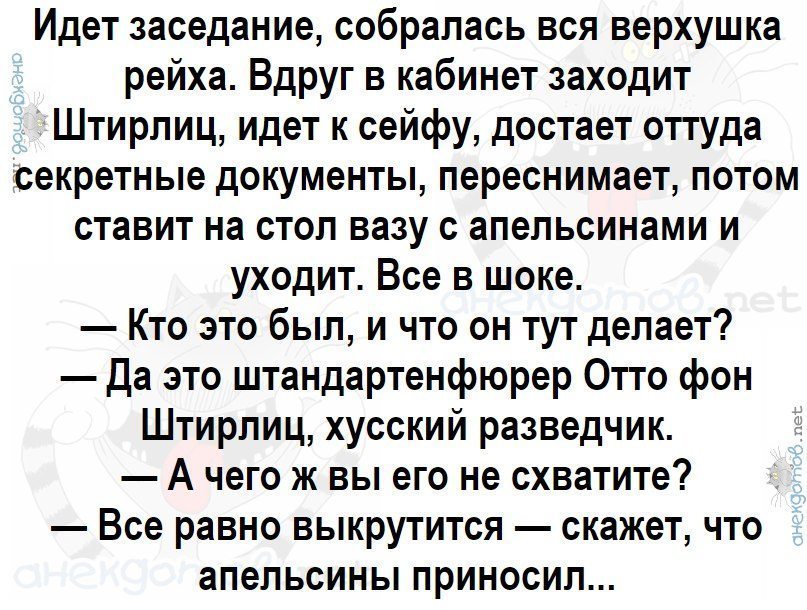 Анекдот про Штирлица