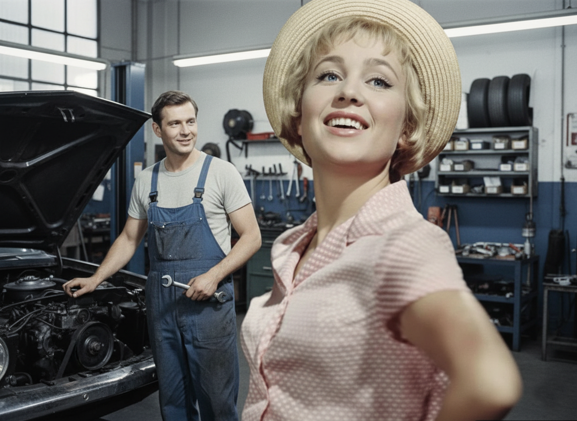 Анекдот про девушку на автосервисе