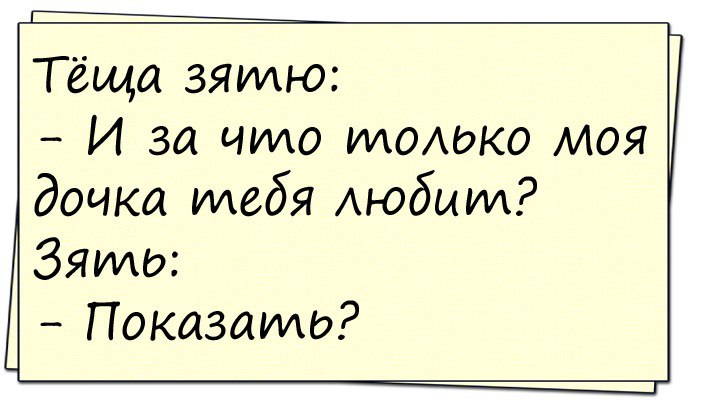 Анекдот про разговор тещи с зятем